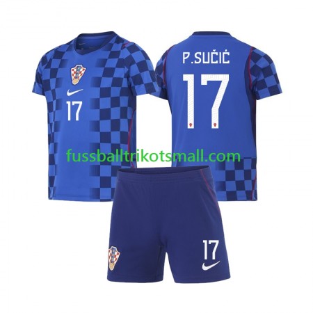 Fußballtrikots Kroatien Petar Sucic 17 World Cup Kinder 2026 Kurzarm Auswärts-trikot kaufen